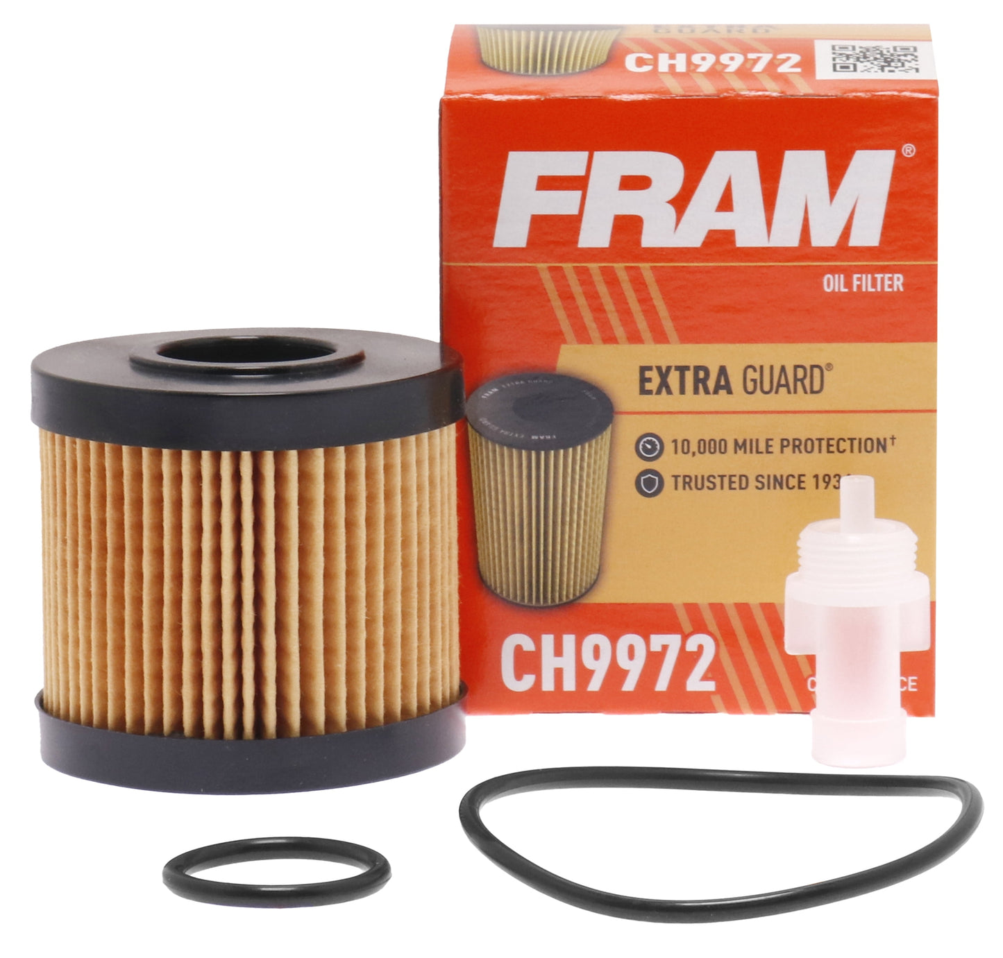 Extra Guard Oil Filter, CH9972, 10K Miles, Replacement Oil Filter Fits Select Vehicles
