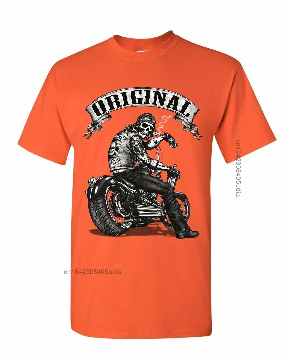 Original Biker Skull T-Shirts Ride Or Die Route 66 Motorcycle Mc New T Shirt Men Summer Design T Shirt
