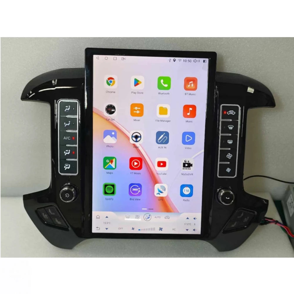 14.5" Vertical Screen Android 13 For Chevrolet Silverado GMC 2014-2020 Car Radio Navigation Multimedia Player Head Unit Qualcomm