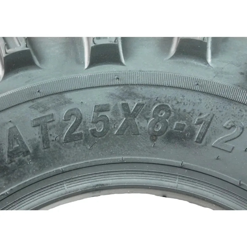 Set of 4 New ATV/UTV Tires 2 of 25x8-12 Front and 2 of 25x10-12 Rear /6PR P377