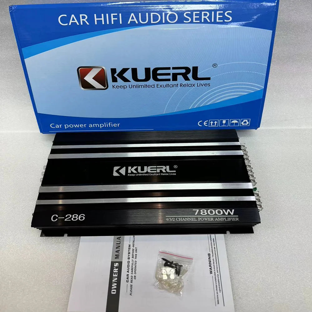 Class A/B Digital Stereo 4 Channel Bridgeable Car Power Amplifier Universal Sound Car Amplifier HiFi Car Subwoofer Audio Player