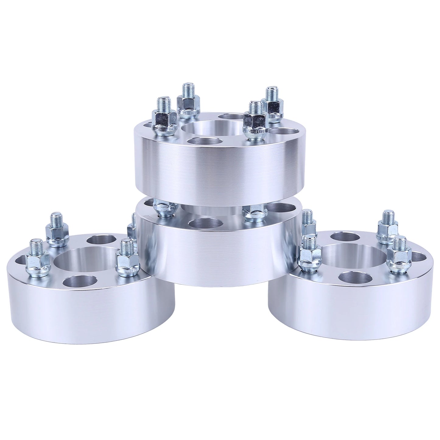 4PCS 4x110mm Flange Hubcentric Wheel Spacers 2inch Hub Centric Wheel Adapters with M12x1.25 Studs 68mm Bore Compatible for CFMot