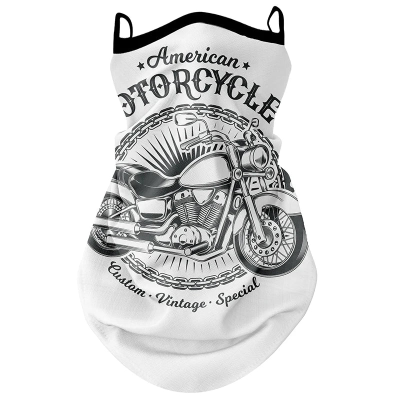 Retro Moto Cycling Sunscreen Mask Motorcycle Headscarf Summer Anti-UV Outdoor Neck Head Cover Riding Face Shield Sport Headwrap