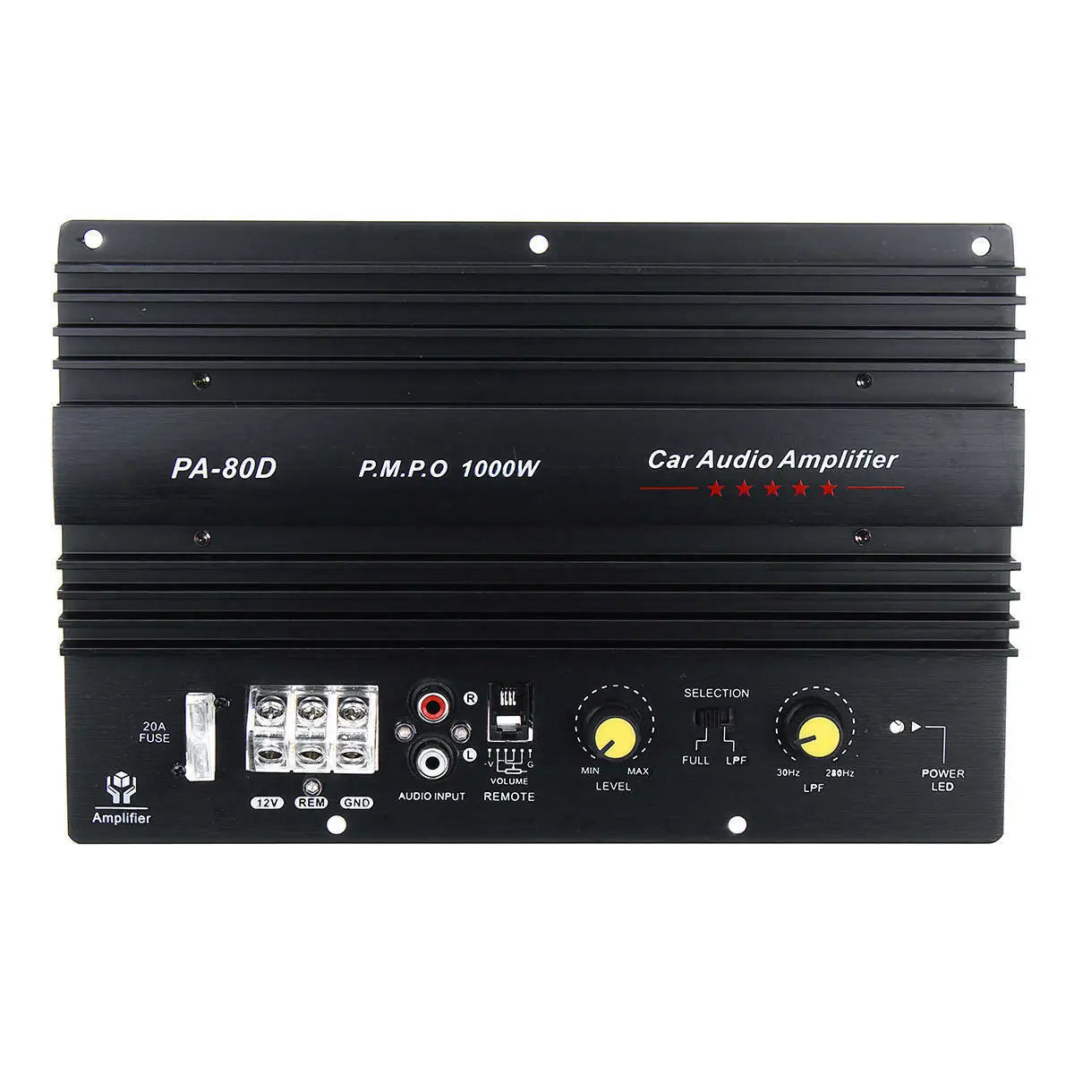 PA-80D 12V Universal 1000W Amplifier Board Mono Car Audio Power Amplifier Powerful Bass Subwoofers Amp For Car Modi