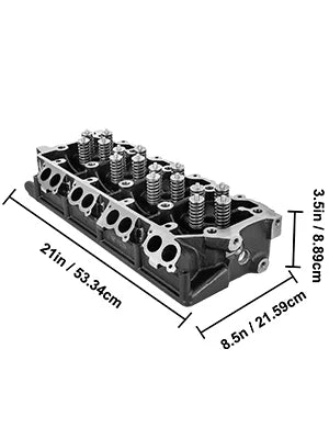 VEVOR Cylinder Head Assembled, Engine Cylinder Head Assembly Replacement 6.4L, Cast Iron Cylinder Head Fit for 08-10 Ford F250