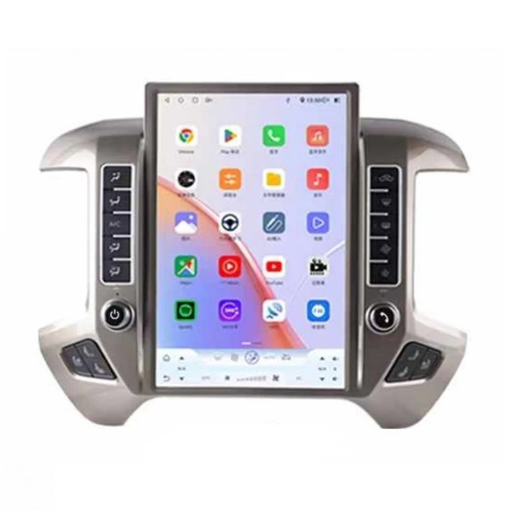 14.5" Vertical Screen Android 13 For Chevrolet Silverado GMC 2014-2020 Car Radio Navigation Multimedia Player Head Unit Qualcomm