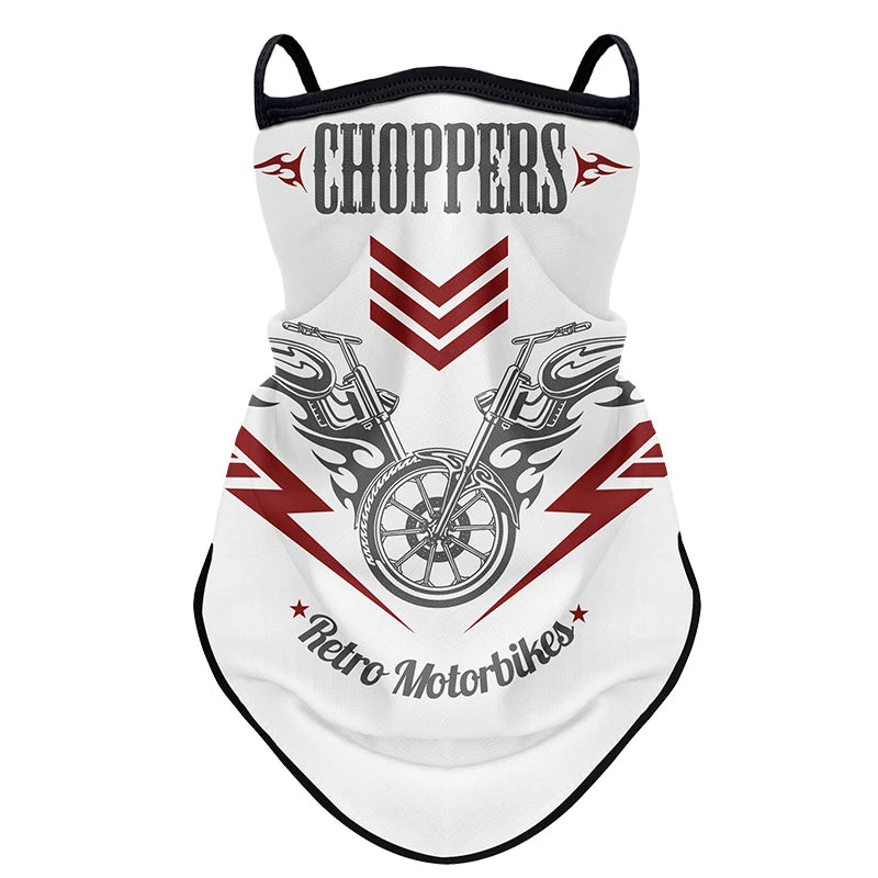 Retro Moto Cycling Sunscreen Mask Motorcycle Headscarf Summer Anti-UV Outdoor Neck Head Cover Riding Face Shield Sport Headwrap