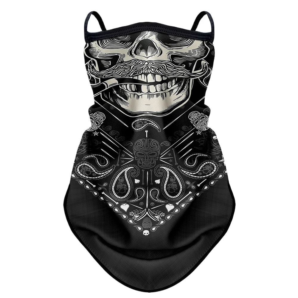 Retro Moto Cycling Sunscreen Mask Motorcycle Headscarf Summer Anti-UV Outdoor Neck Head Cover Riding Face Shield Sport Headwrap