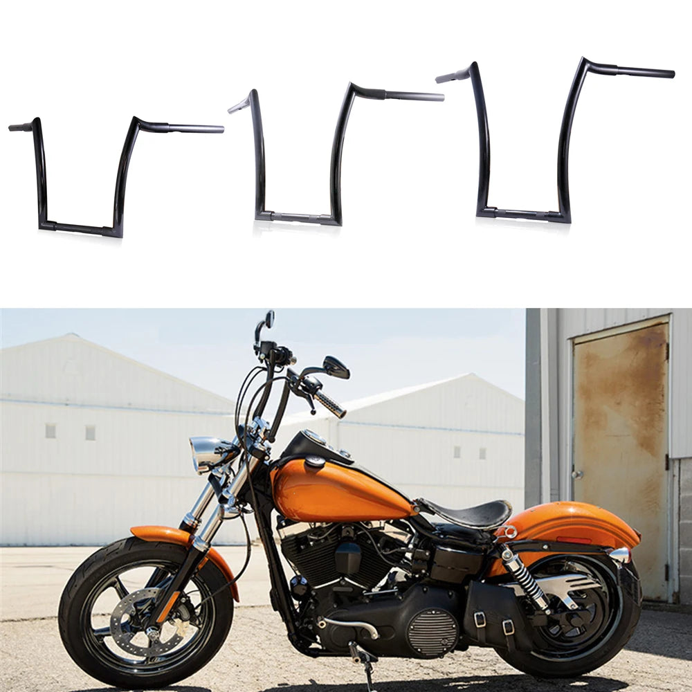 Retro Motorcycle 14" 16 ''18" Handlebars 25mm Steering Wheel for Sportster Softail Dyna Road Glide FLTR 1994-2023 Road King FLHR