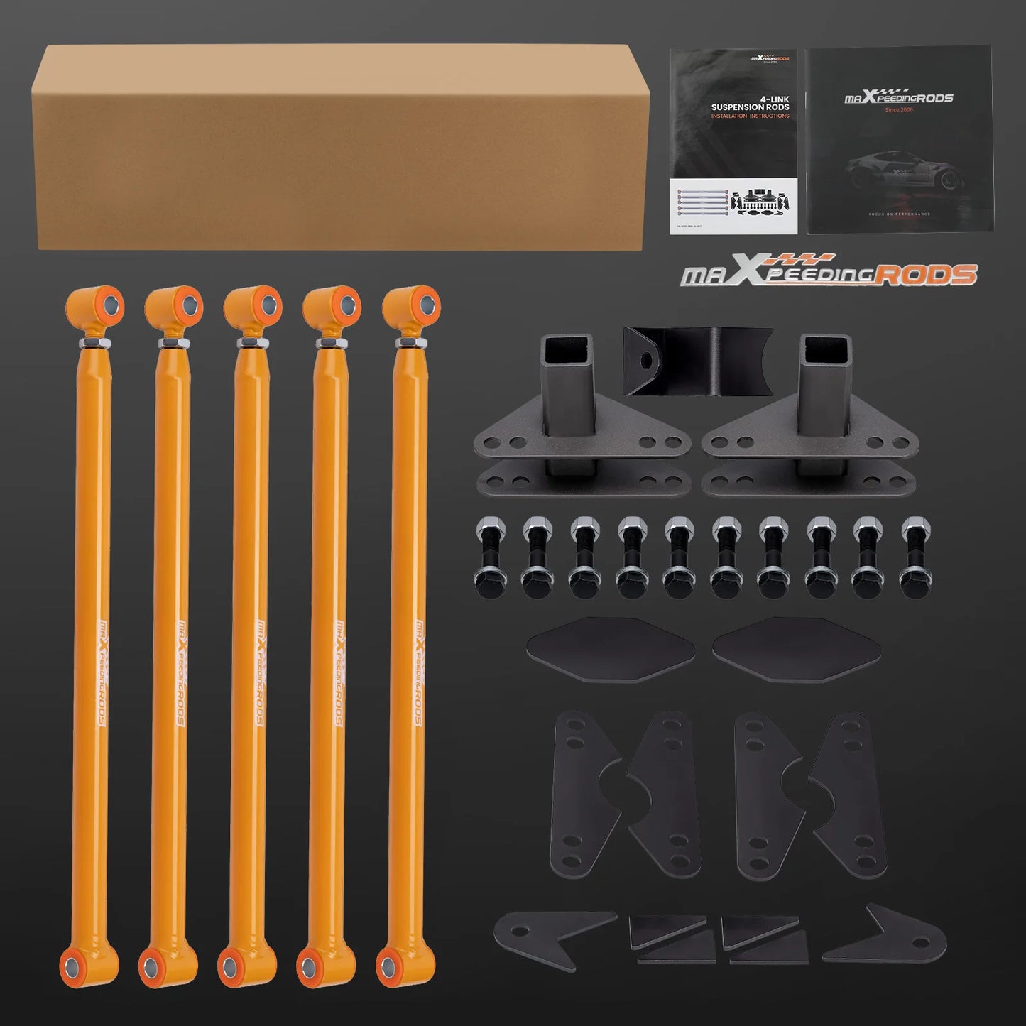 Rear Weld On 4-Link Suspension Lift Kit Heavy Duty 24" Steel Bar for Classic Car