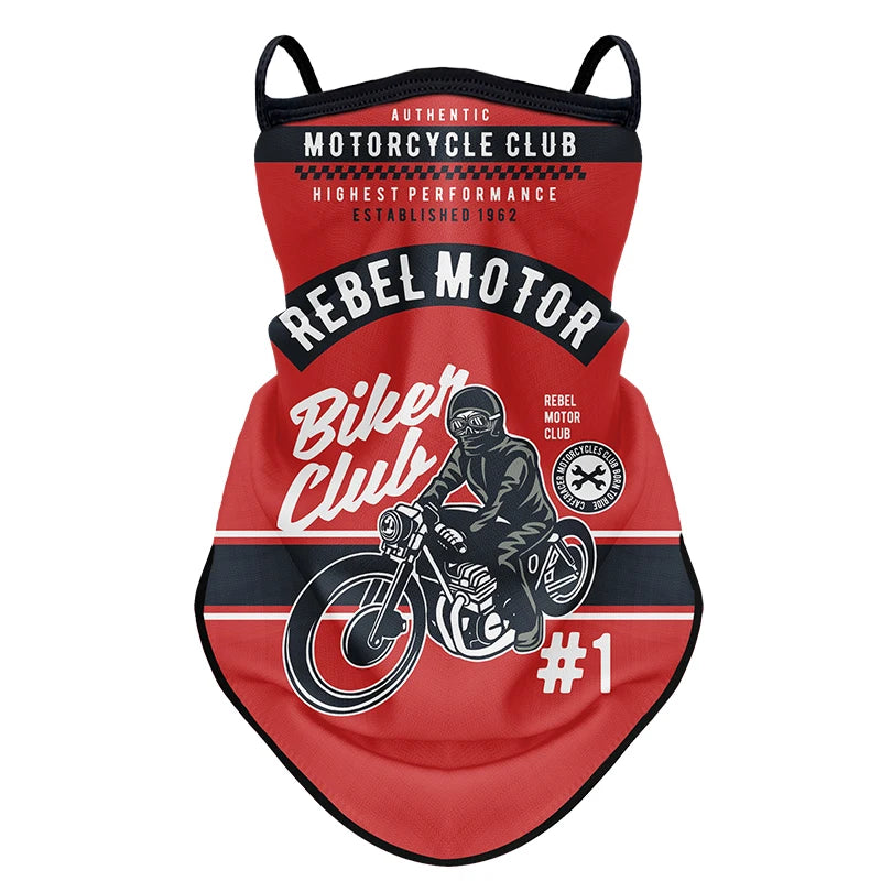 Retro Moto Cycling Sunscreen Mask Motorcycle Headscarf Summer Anti-UV Outdoor Neck Head Cover Riding Face Shield Sport Headwrap