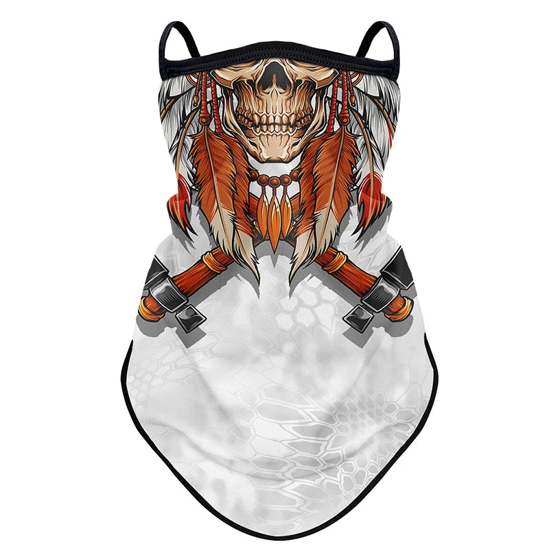 Retro Moto Cycling Sunscreen Mask Motorcycle Headscarf Summer Anti-UV Outdoor Neck Head Cover Riding Face Shield Sport Headwrap