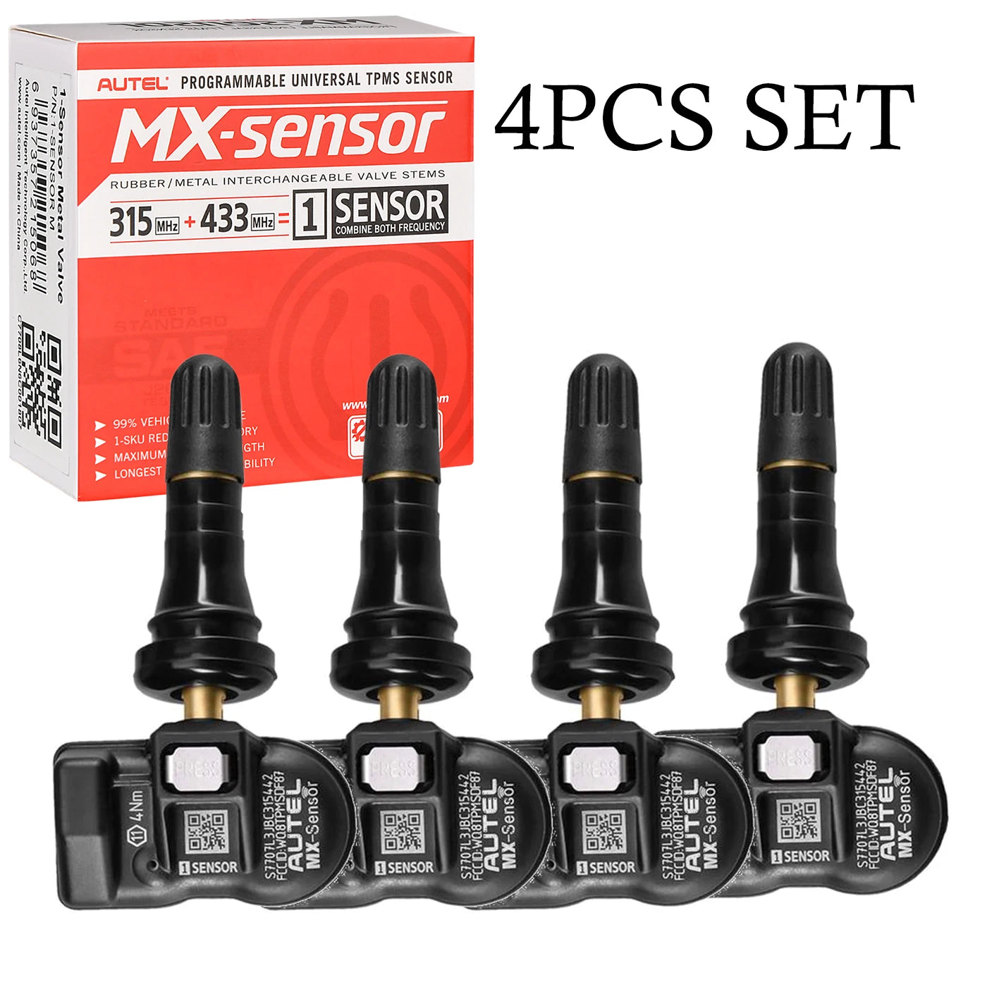 Autel TPMS MX Sensor 315MHz 433MHz Sensor 2in1 Clone-able Programming Sensors For TS501 TS508 Tire Pressure Monitoring Car Tool