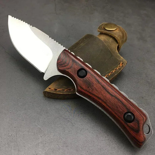 Fixed Blade Knife BM 15017 8Cr13Mov Blade Wood Handle Combat Military Tactical Hunting Camping Self-defense EDC Outdoor Tools