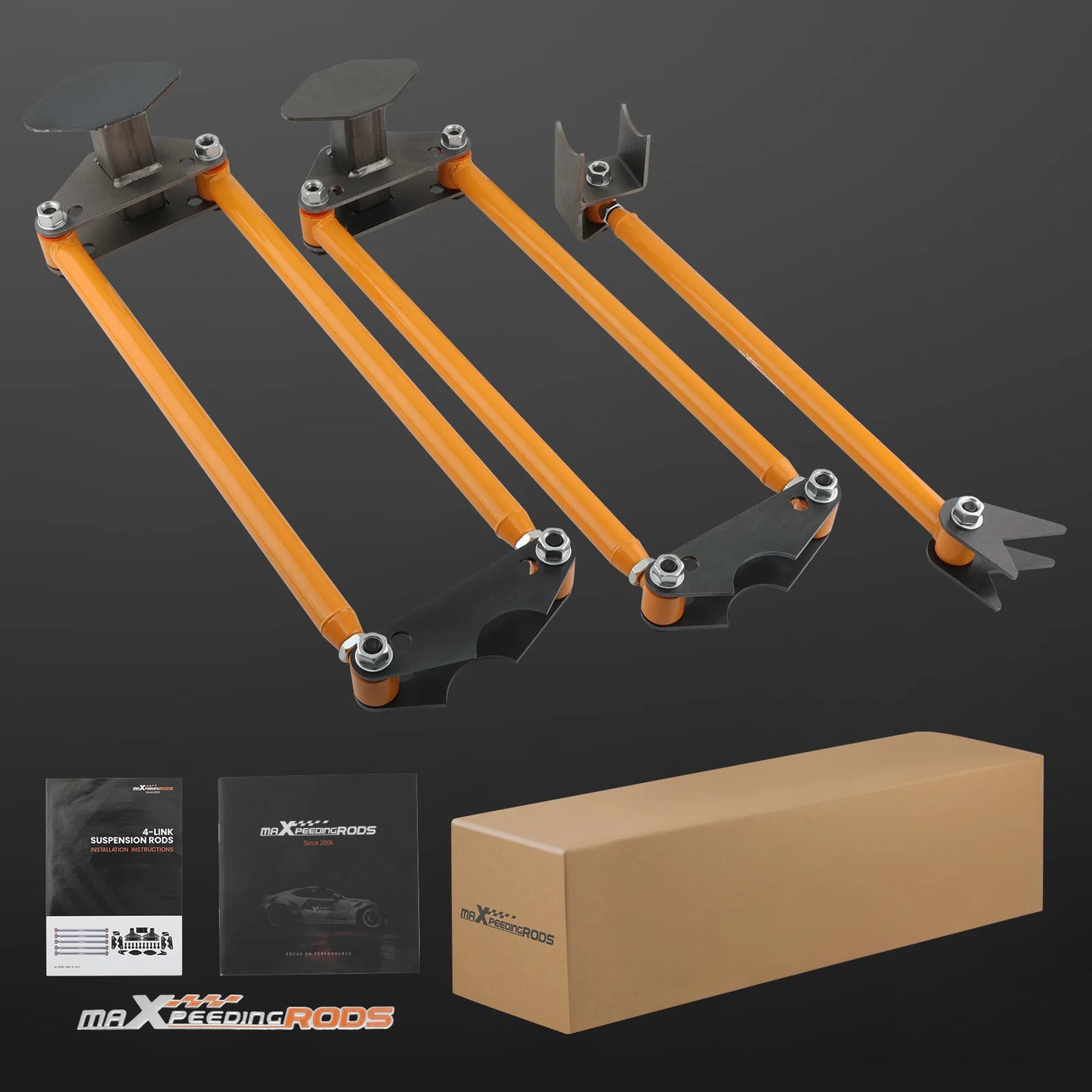 Rear Weld On 4-Link Suspension Lift Kit Heavy Duty 24" Steel Bar for Classic Car