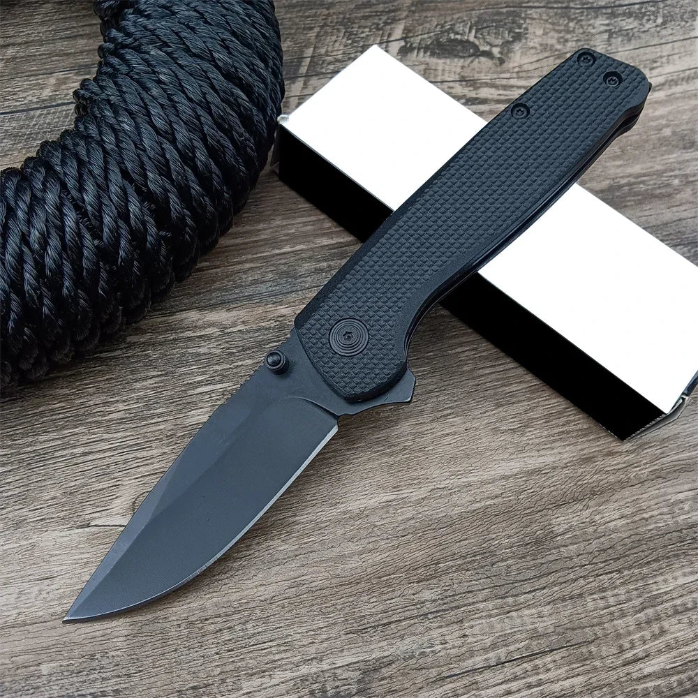 D2 Multifunctional Tactical Folding Blade Knife Nylon Fiber Handle Utility EDC Outdoor Camping Survival Knives Fruit Cutter
