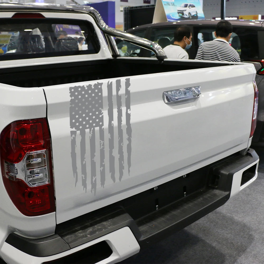 Car Sticker USA Flag For Toyota Hilux Tacoma Jeep Gladiator Isuzu Dmax Ford F150 Dodge RAM Tuning Motor Accessories Decor Decal