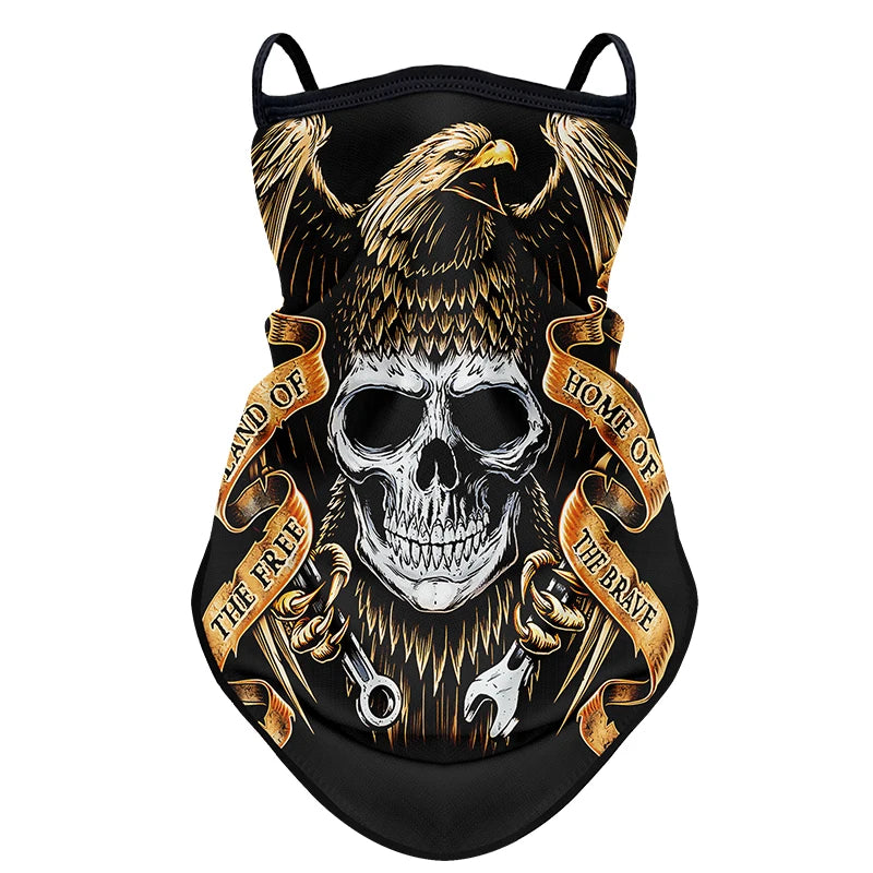 Retro Moto Cycling Sunscreen Mask Motorcycle Headscarf Summer Anti-UV Outdoor Neck Head Cover Riding Face Shield Sport Headwrap