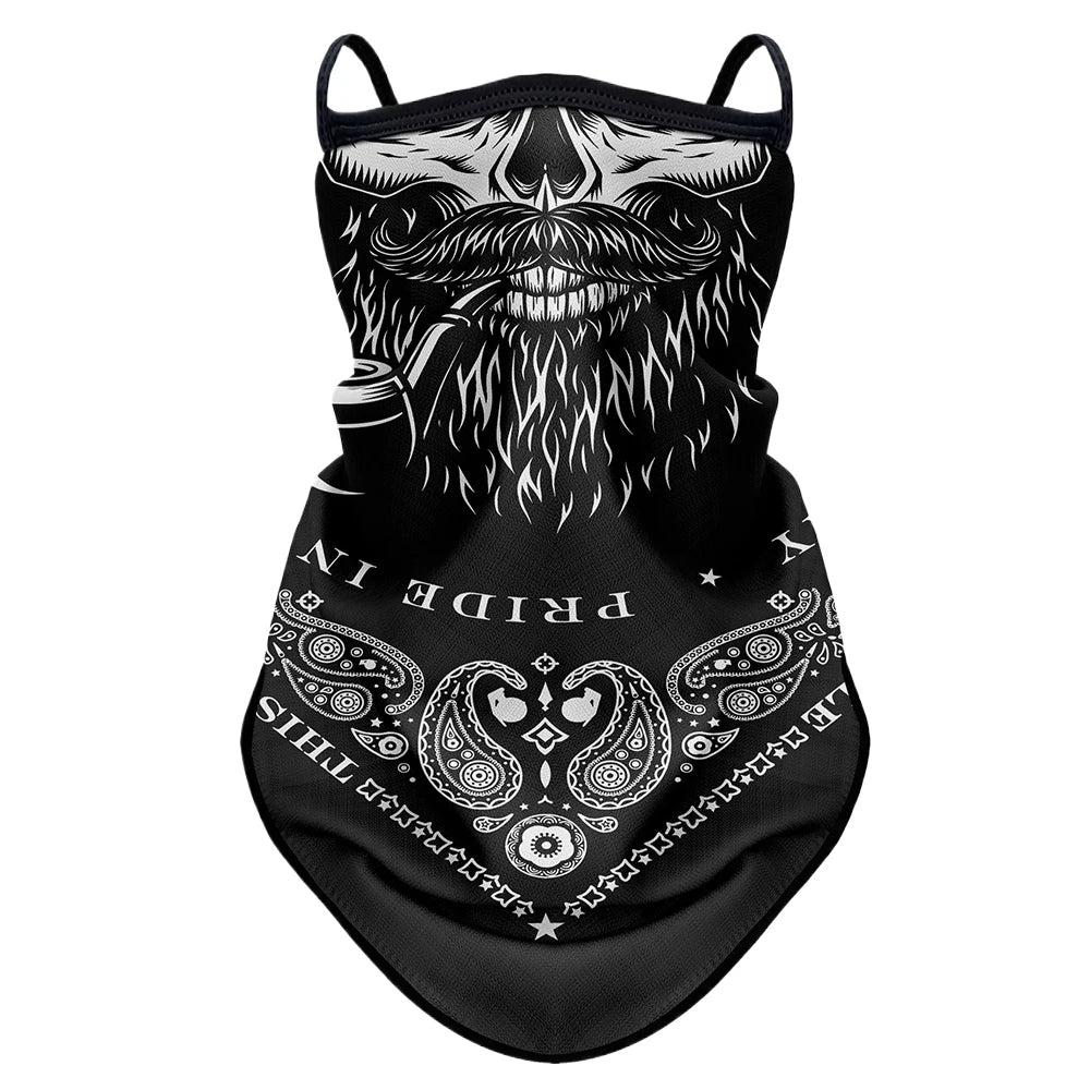 Retro Moto Cycling Sunscreen Mask Motorcycle Headscarf Summer Anti-UV Outdoor Neck Head Cover Riding Face Shield Sport Headwrap
