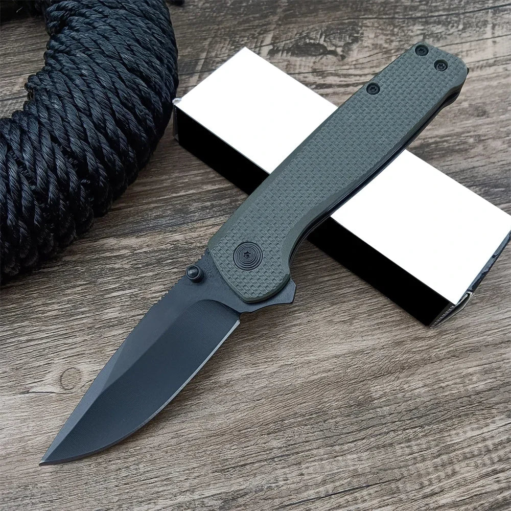 D2 Multifunctional Tactical Folding Blade Knife Nylon Fiber Handle Utility EDC Outdoor Camping Survival Knives Fruit Cutter