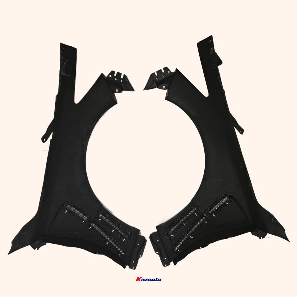 For Infiniti Q50 KZ Style Vented Wet Carbon Fiber Front Fender Pair Body Kits