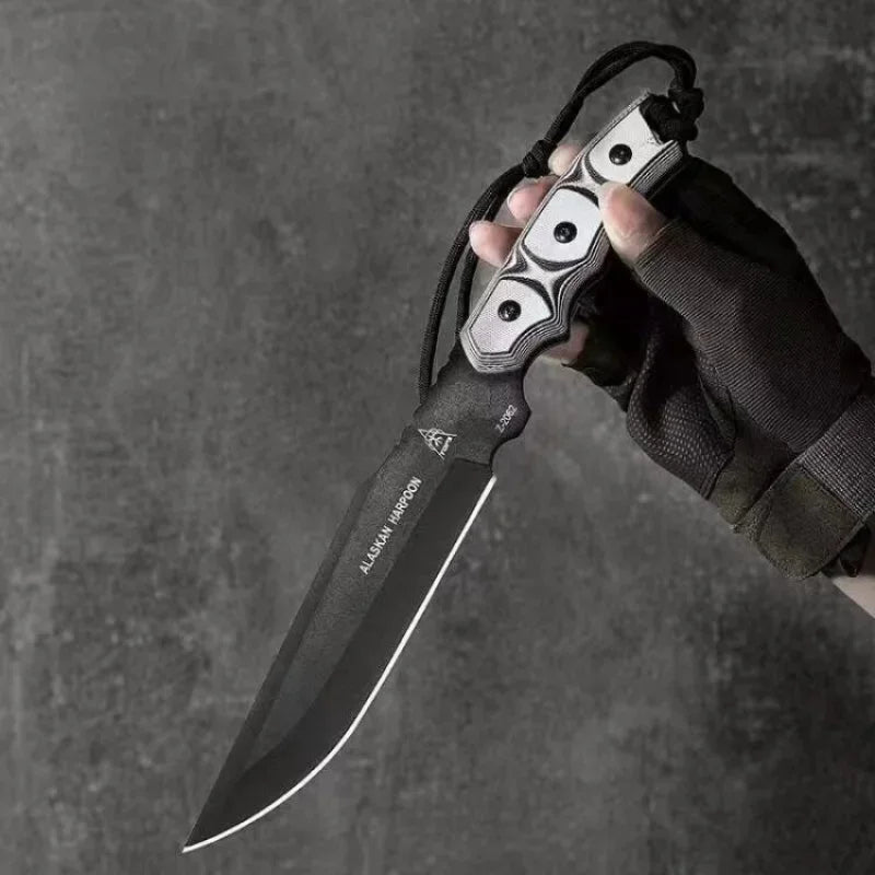 Fixed knife Outdoor Jungle Camping Portable Multi-function EDC Survival Knife Personal Tactical Defense Hunting Straight knife
