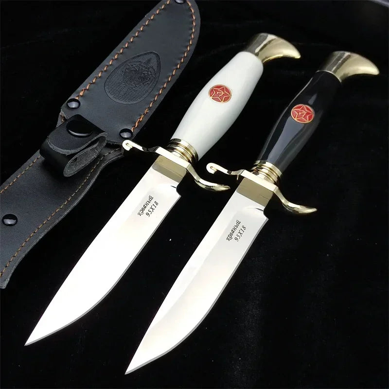 Russian Fixed Blade Knife NKVD Ussr Finka Self defense EDC Rusume Knife Camping Hunting Knives Survival Tactical Military Tools