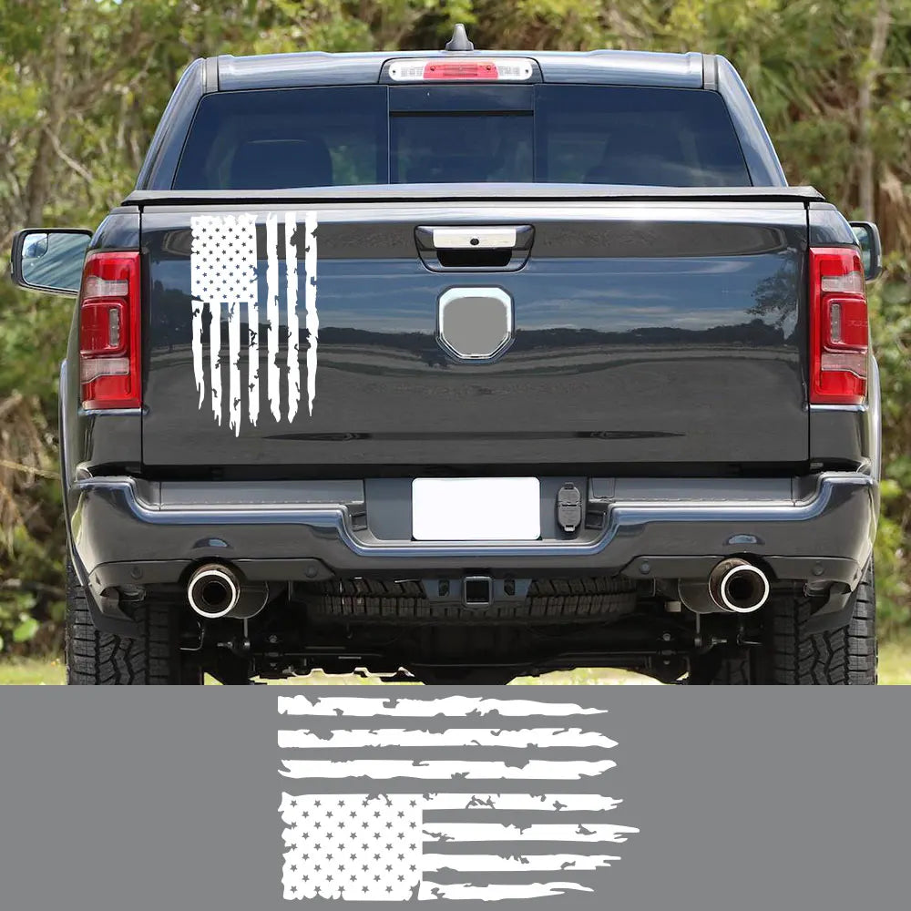 Car Sticker USA Flag For Toyota Hilux Tacoma Jeep Gladiator Isuzu Dmax Ford F150 Dodge RAM Tuning Motor Accessories Decor Decal
