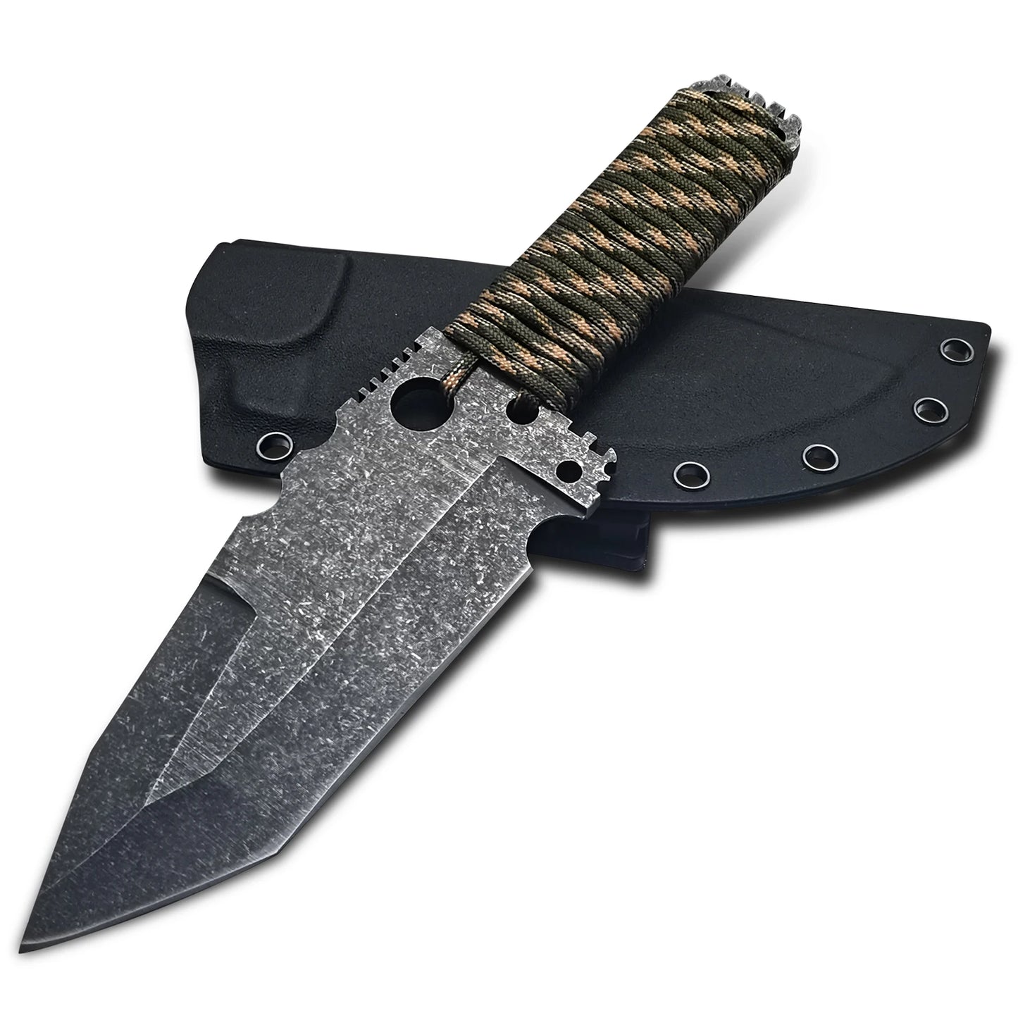 Outdoor multi-functional sharp knives camping mountaineering defense tactical equipment high hardness straight knife