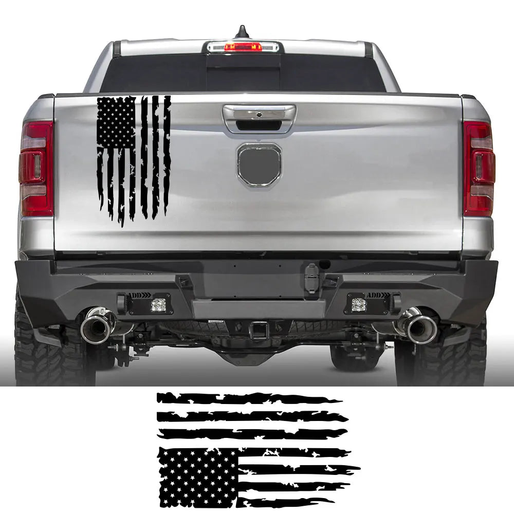 Car Sticker USA Flag For Toyota Hilux Tacoma Jeep Gladiator Isuzu Dmax Ford F150 Dodge RAM Tuning Motor Accessories Decor Decal