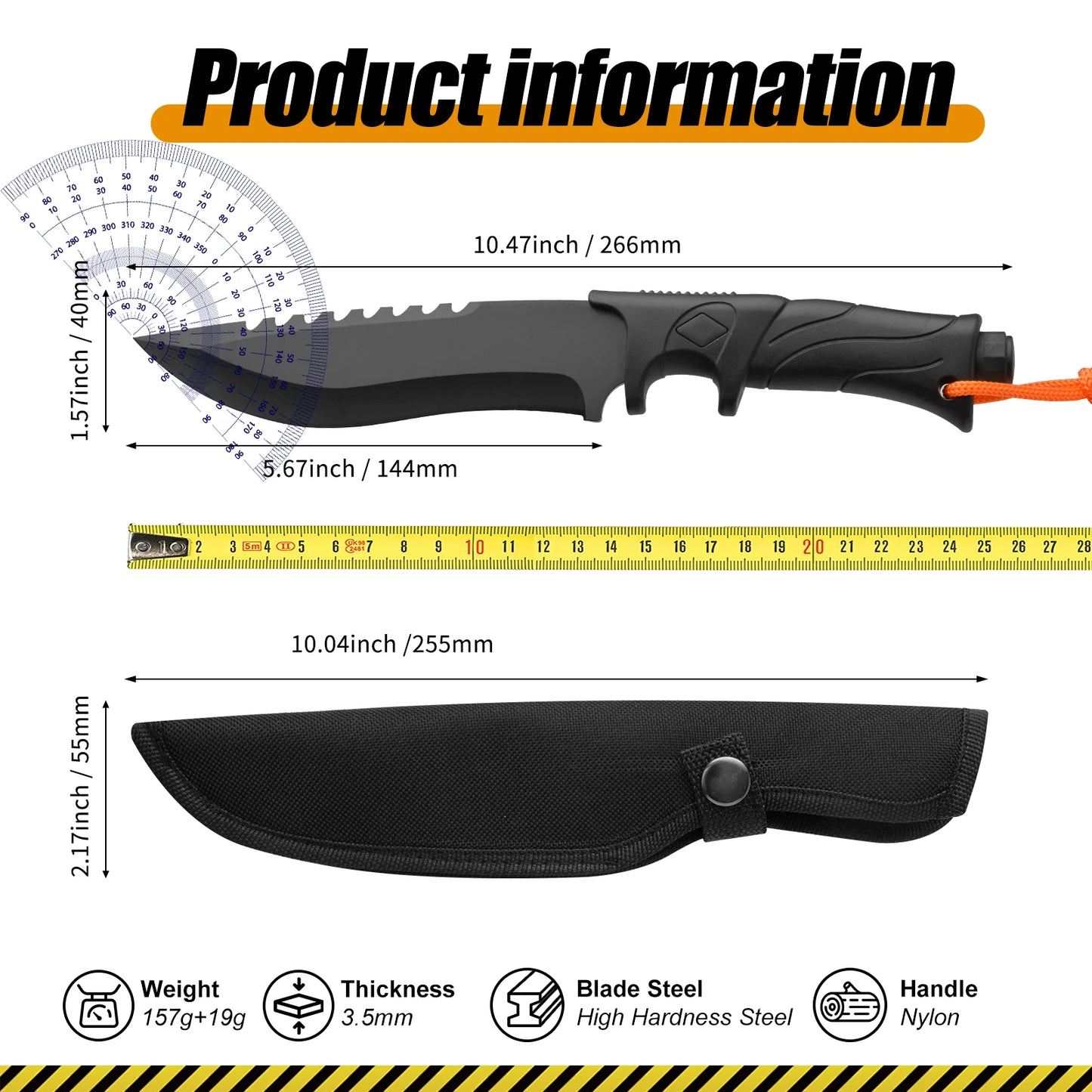 Damascus advanced straight knife, fixed blade, wooden handle and leather scabbard, easy to carry, fast cutting, loved by men