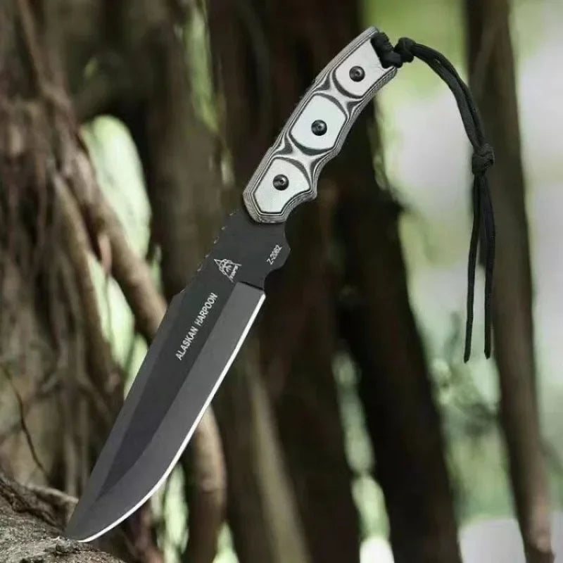 Fixed knife Outdoor Jungle Camping Portable Multi-function EDC Survival Knife Personal Tactical Defense Hunting Straight knife