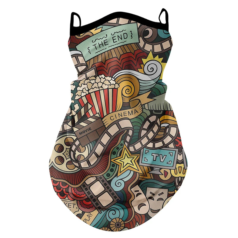 Retro Moto Cycling Sunscreen Mask Motorcycle Headscarf Summer Anti-UV Outdoor Neck Head Cover Riding Face Shield Sport Headwrap