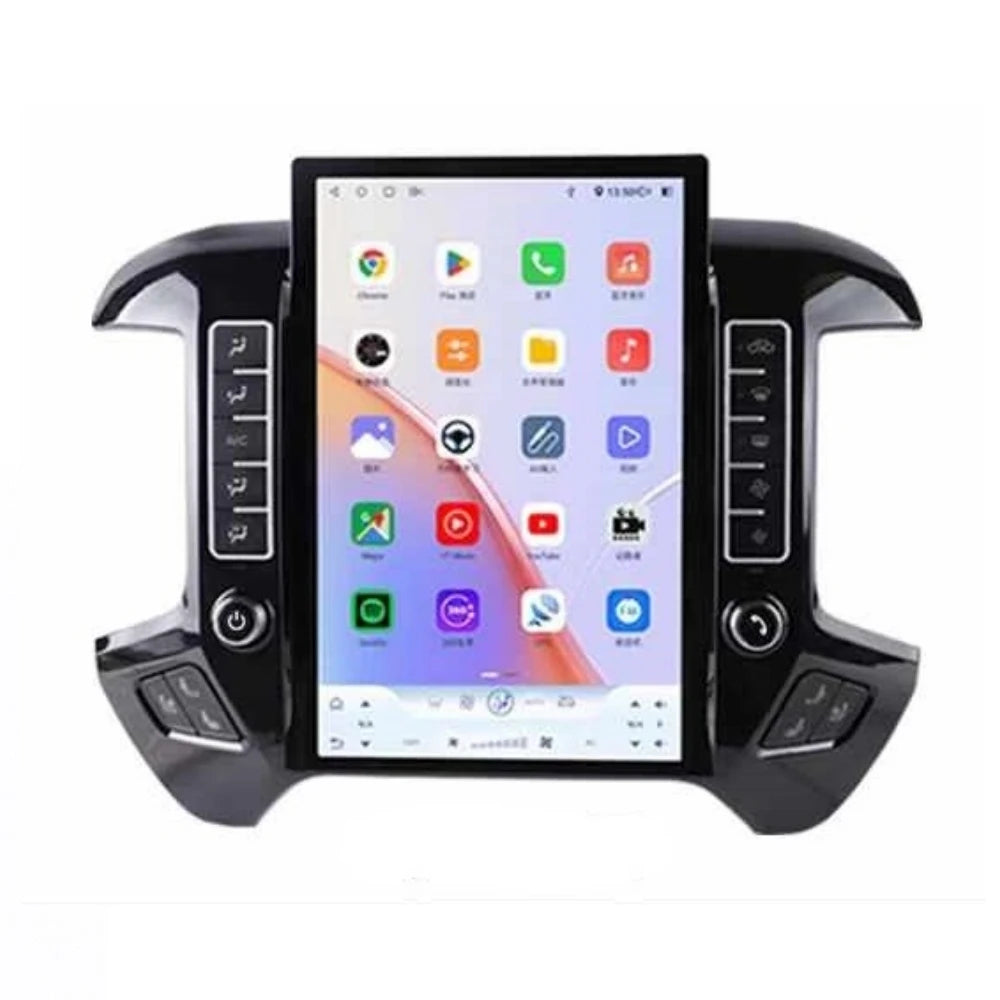 14.5" Vertical Screen Android 13 For Chevrolet Silverado GMC 2014-2020 Car Radio Navigation Multimedia Player Head Unit Qualcomm