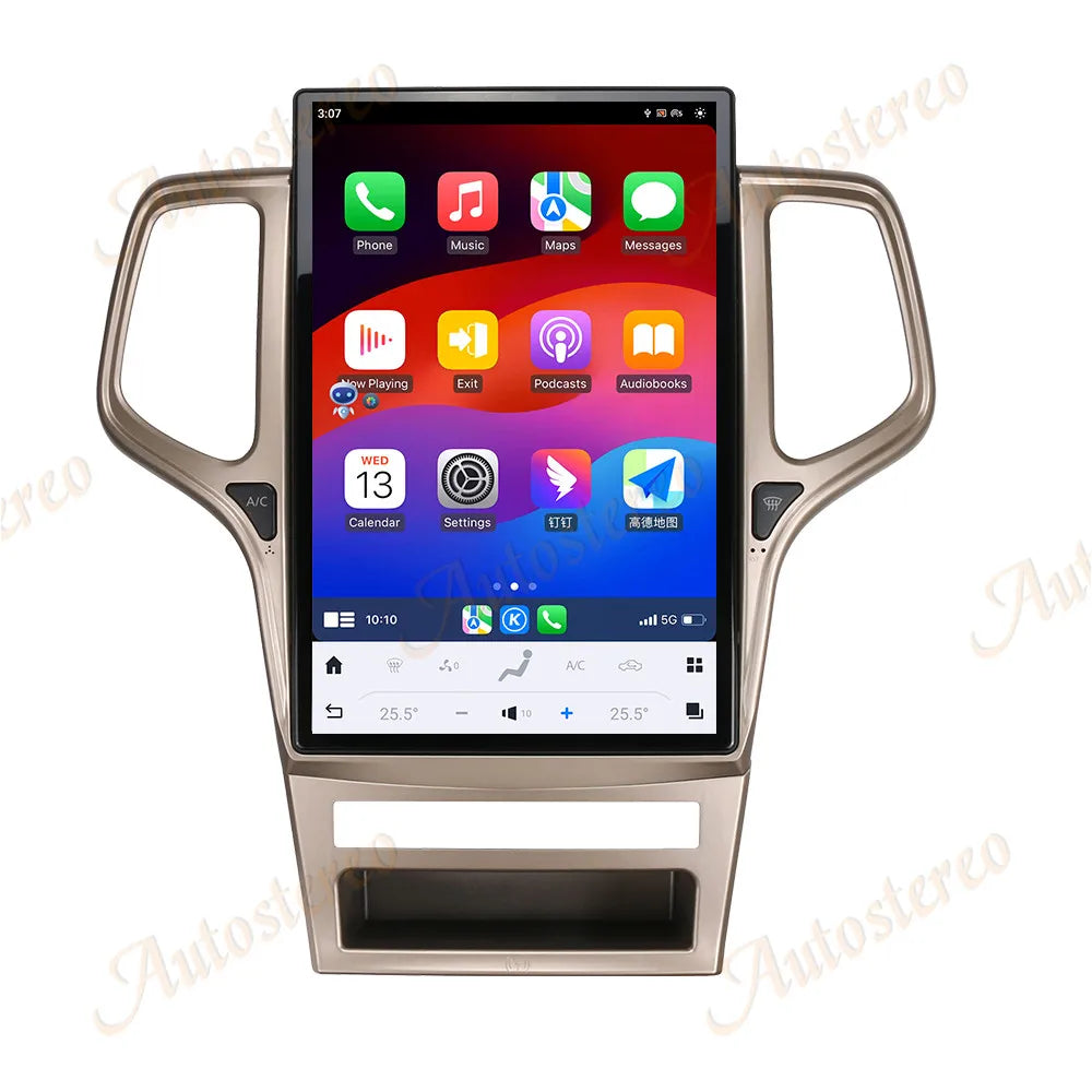 14.4 Inch Android 8+128GB For JEEP Grand Cherokee 2010-2021 Tesla Style Car GPS Navigation Multimedia Player Radio Tape Headunit