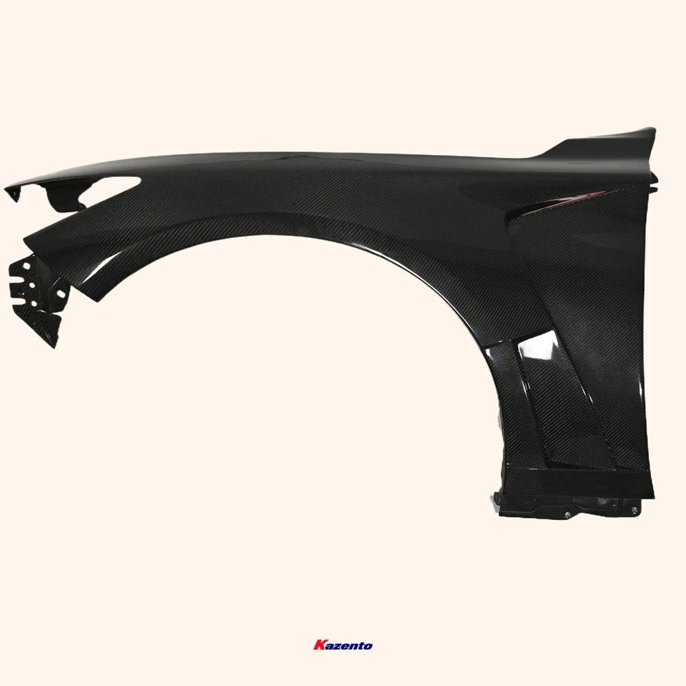 For Infiniti Q50 KZ Style Vented Wet Carbon Fiber Front Fender Pair Body Kits