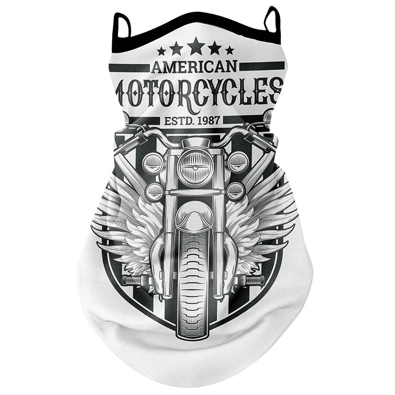 Retro Moto Cycling Sunscreen Mask Motorcycle Headscarf Summer Anti-UV Outdoor Neck Head Cover Riding Face Shield Sport Headwrap