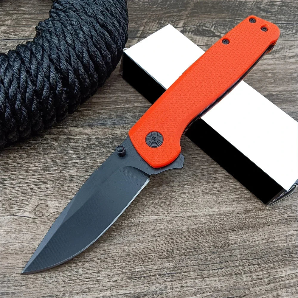 D2 Multifunctional Tactical Folding Blade Knife Nylon Fiber Handle Utility EDC Outdoor Camping Survival Knives Fruit Cutter