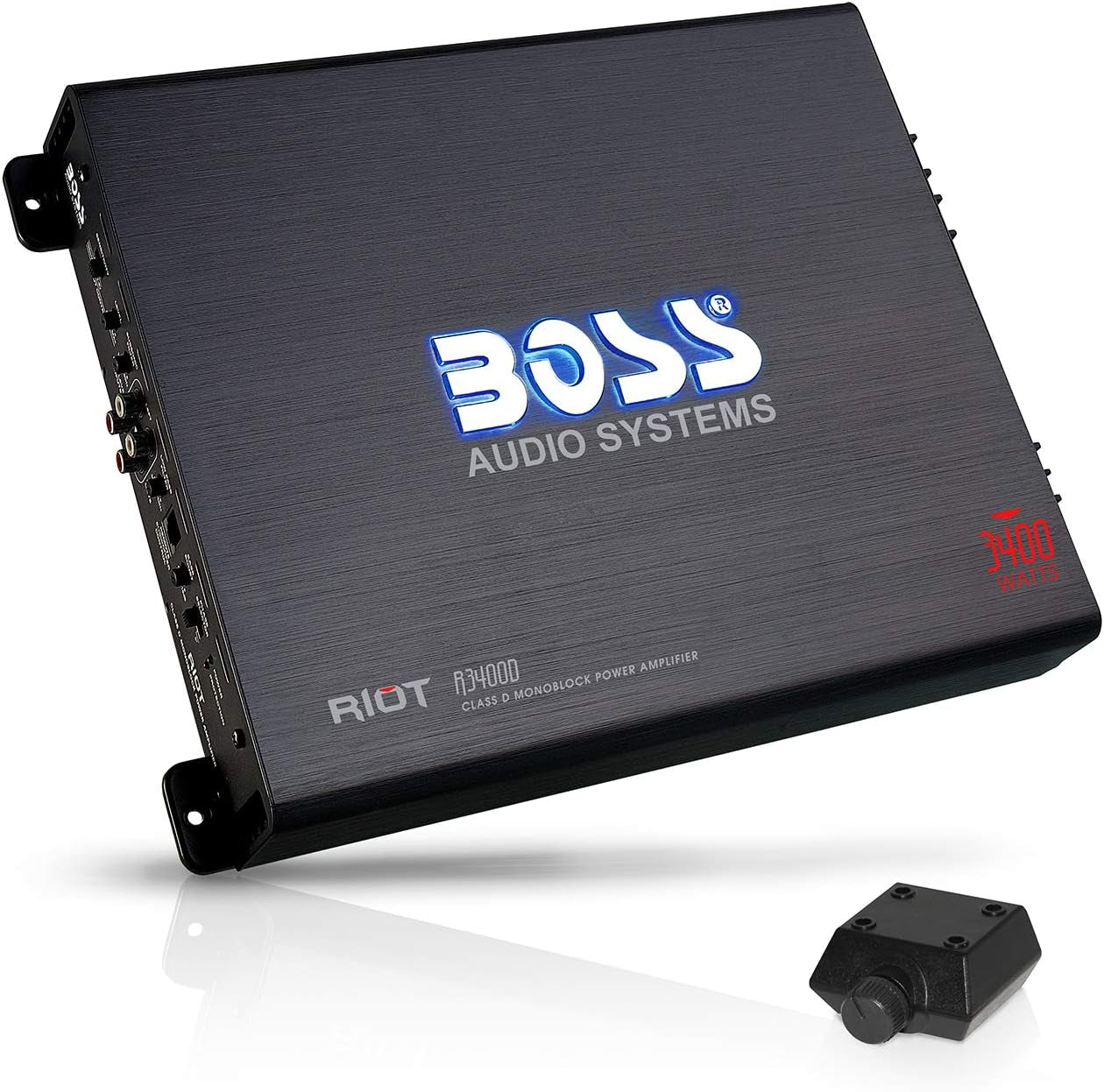 R3400D Class D Car Amplifier - 3400 High Output, 1 Ohm Stable, Digital, Monoblock, Mosfet Power Supply, Great for Subwoofers