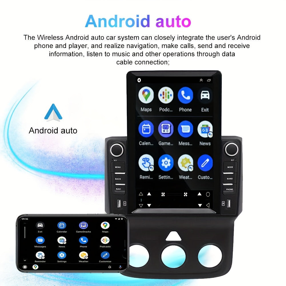 For Ram 1500 2500 3500 2013 2014 2015 2016 2017 2018 2019 9.7" Android 13.0 Car Stereo Radio GPS Navigation System - High-Speed Touchscreen Car Player With Rear View AHD Camera Input