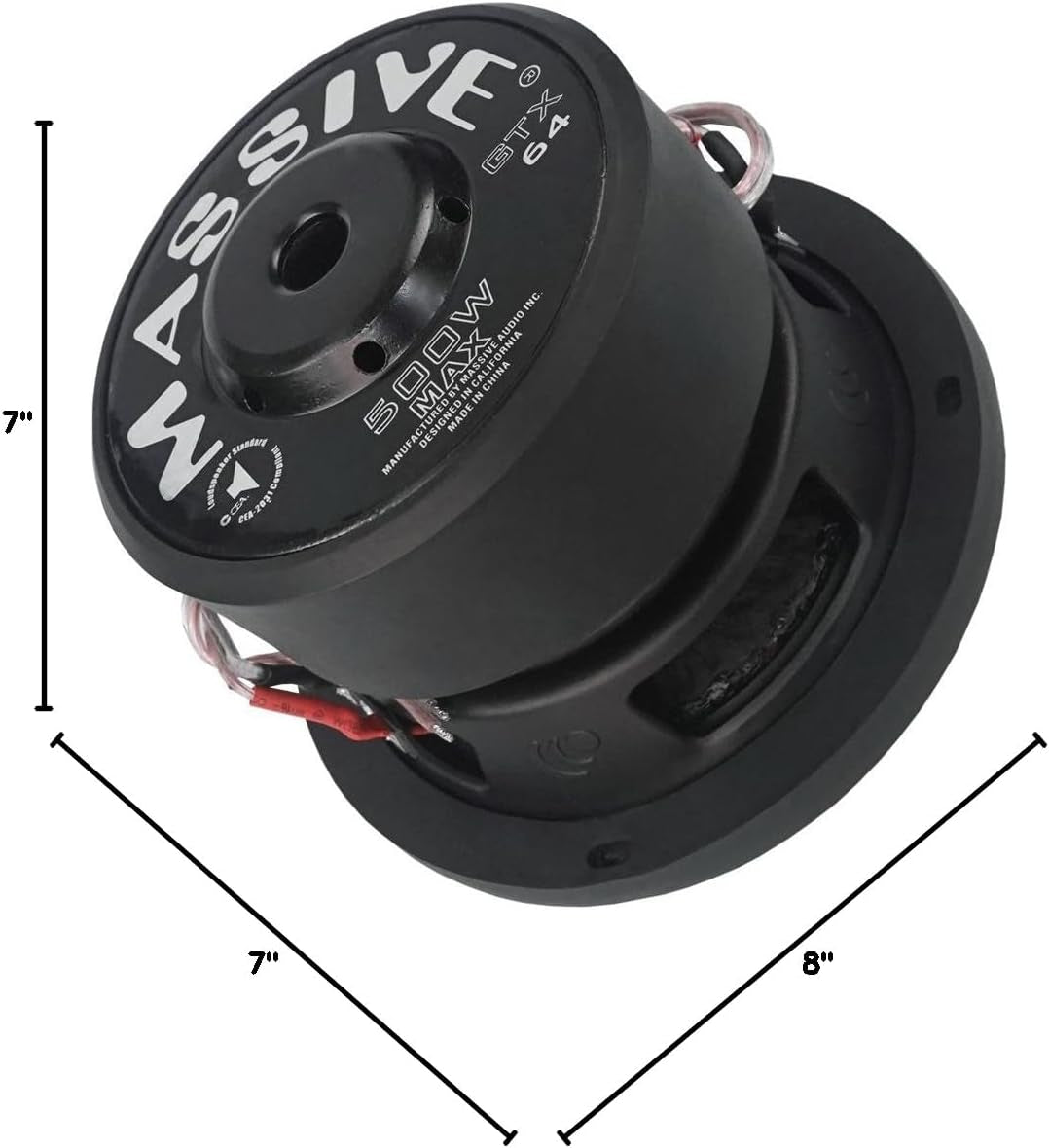 GTX64 – 6.5 Inch Car Audio Subwoofer, High Performance Subwoofer for Cars, Trucks, Jeeps - 6.5" Subwoofer 250 Watt RMS, 500W MAX Dual 4 Ohm, 1.5 Inch Voice Coil. Sold Individually