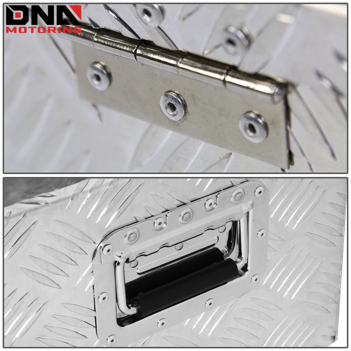 DNA Motoring Aluminum Pickup Truck Bed Trailer Key Lock Storage Tool Box