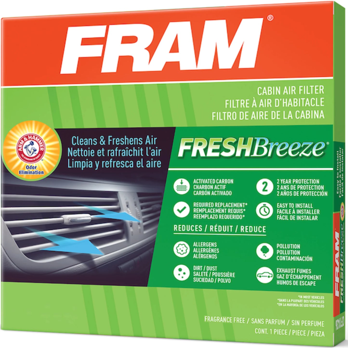 CF11182, Fresh Breeze Cabin Air Filter with Arm & Hammer Baking Soda, for Select Acura and Honda Vehicles Fits Select: 2017-2023 HONDA CR-V, 2016-2023 HONDA CIVIC