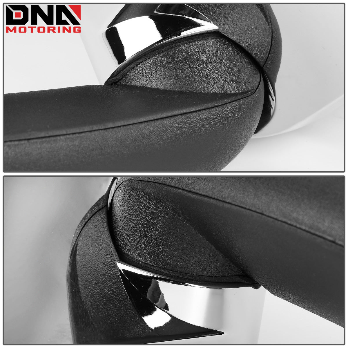 DNA MOTORING Pair Chrome Power Heated LED Turn Signal Side Towing Mirror Compatible with Dodge Ram BR/BE 98-02