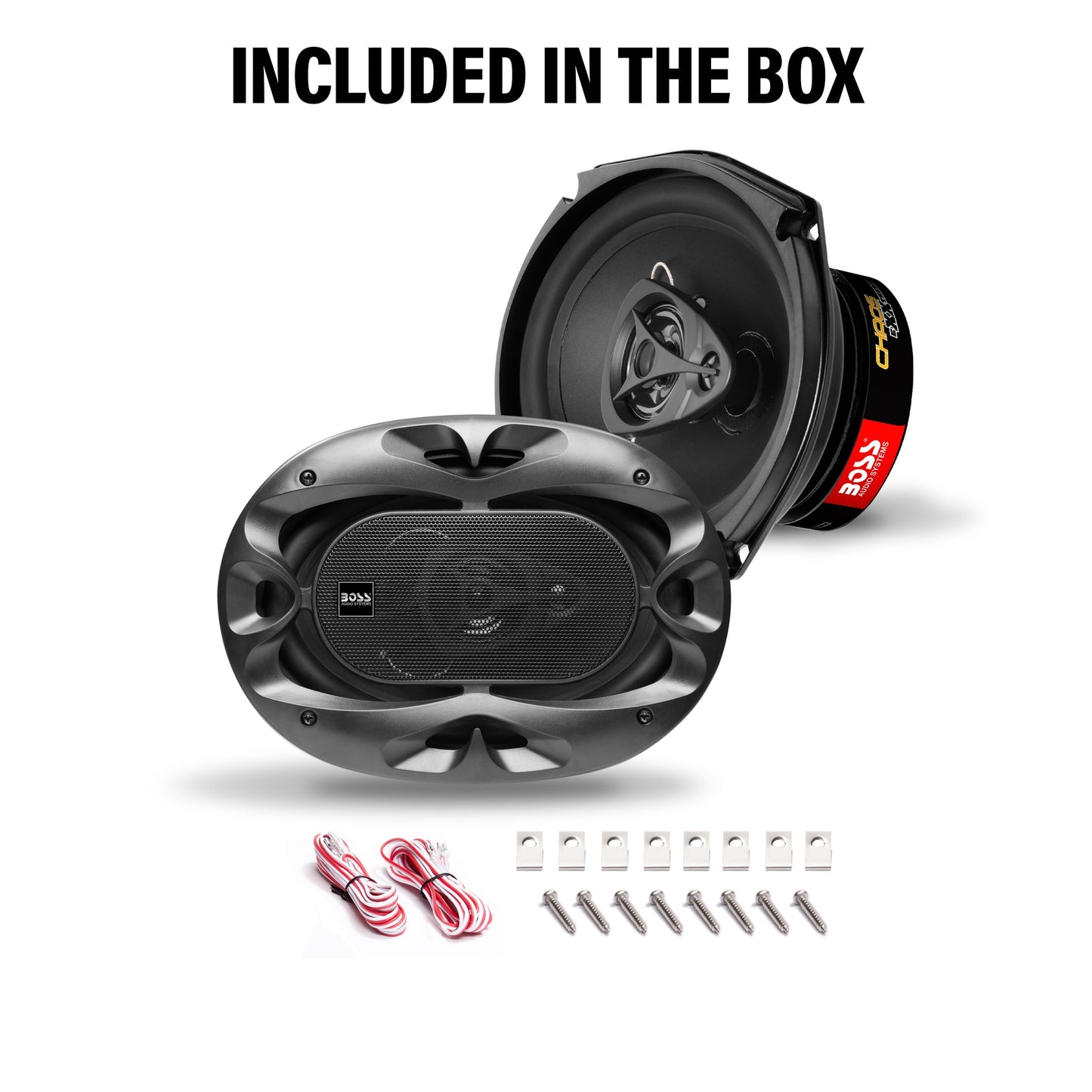 CH6930B Chaos Series 6 X 9 Inch Car Stereo Door Speakers - 400 Watts Max, 3 Way, Full Range Audio, Tweeters, Coaxial, Sold in Pairs