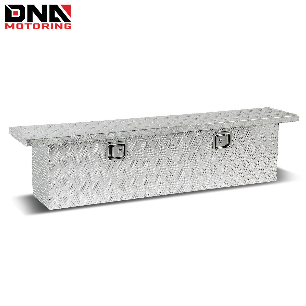 DNA Motoring Aluminum Pickup Truck Bed Trailer Key Lock Storage Tool Box