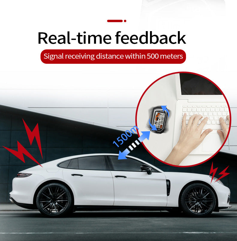 SPY Two Way LCD Remote Engine Starter Car Alarm System Auto Two Way