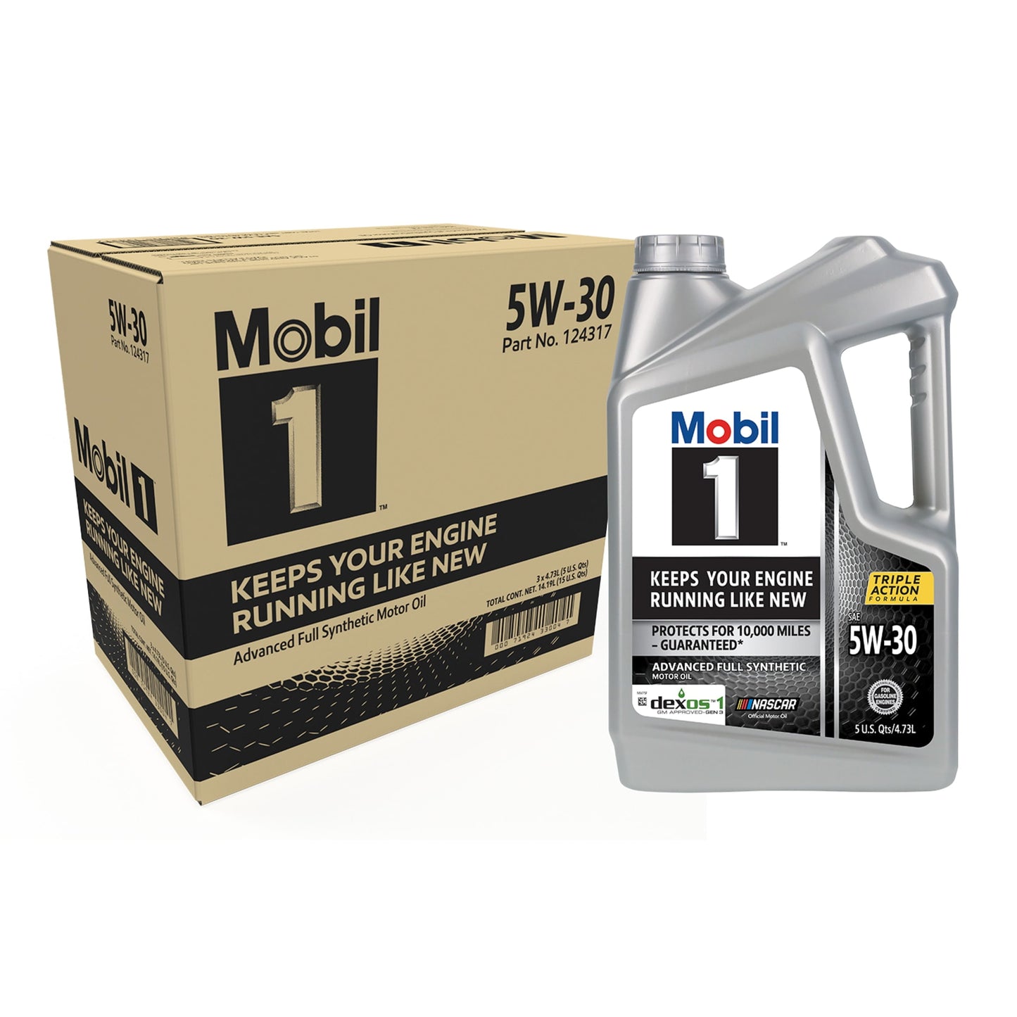 (4 Pack) Advanced Full Synthetic Motor Oil 5W-30, 5 Quart (Pack of 3)