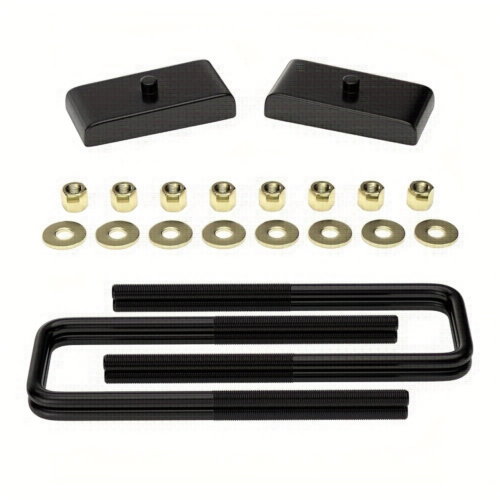 2.5" Front And 2" Rear Leveling Lift Kits for 2007-2023 pickup truck Sierra 1500, 2.5inch Front Strut Spacers And 2inch Rear Lift Blocks with Extended U Bolts