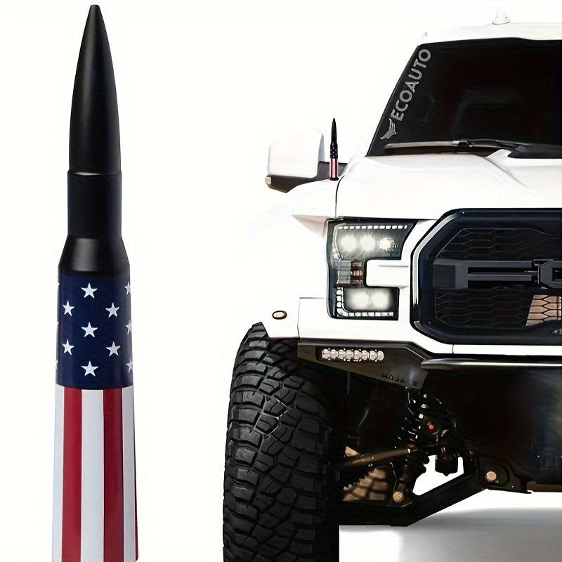 Lusfcnze Aluminum Alloy Car Antenna - Rust-Proof Signal Receiver with Screw Gasket, Fit for American Vehicles